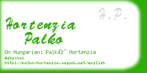 hortenzia palko business card